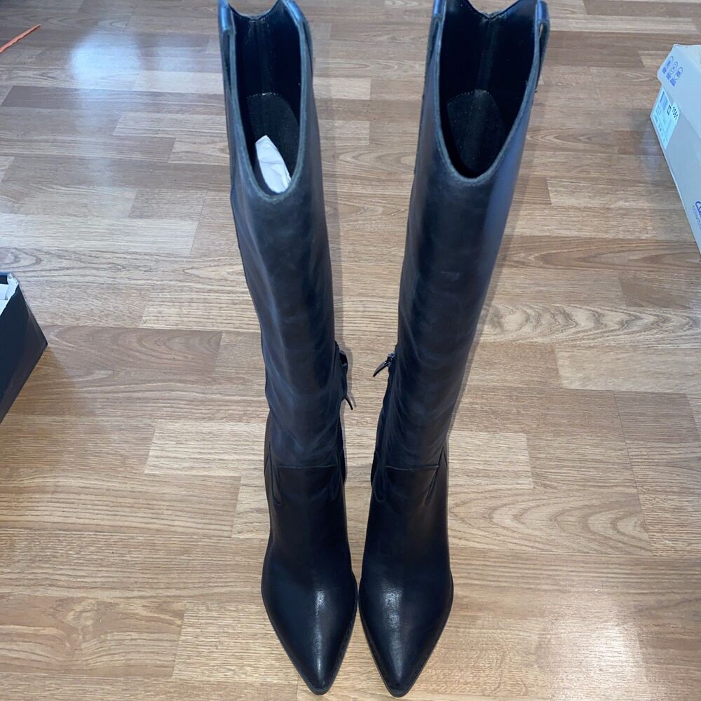 Nine West Bromwel Pointy Toe Knee High Boots Women’s Size 7M New Black - Picture 4 of 11